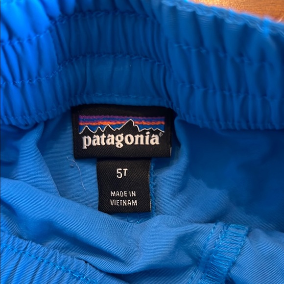 Patagonia Blue and White Baby Board Shorts - Picture 2 of 3